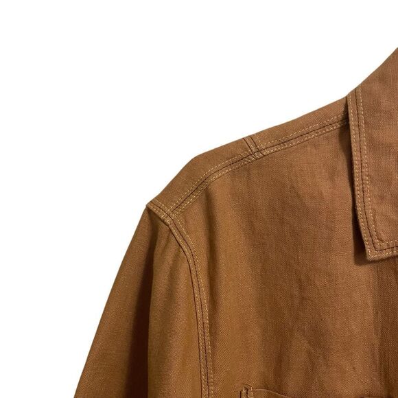 Lanzzino Short Sleeve Linen Button Down Shirt Size MED - Picture 4 of 7